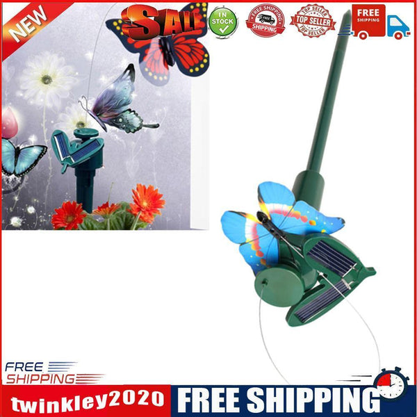 Solar Powered Dancing Flying Butterfly Garden Decoration Color At Random