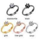 Jewelry Gifts Shining Rhinestone Inlaid with Diamonds Crown Rings Crystal Rings