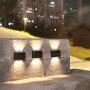2x Solar Wall Lamp Outdoor Balcony Fence Path Garden Decor (Warm 6LED) Newly