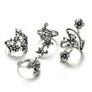 Stackable Knuckle Rings Set Midi Rings Set Stack Rings Hollow Carved Flowers