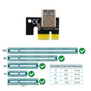 Ver12 Pro PCI-E 1X to 16X Riser Card 6Pin Power 3528 Colorful LED Adapter Cards