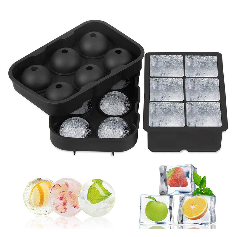 Silicone Diamond Ice Tray Set Honeycomb Square Ice Box Round Ice Hockey Bar Tool