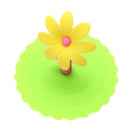 Sunflower Dustproof Reusable Silicone Cup Lid Insulation Cup Cover (Green) Newly