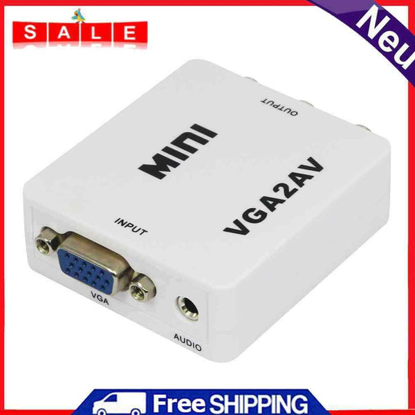 Premium Computer VGA AV TV Composite RCA S-Video Scan Converter 1080p