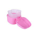 Dental False Teeth Storage Box with Hanging Net Container Organizer (Pink) Newly