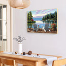 Paint By Numbers Kit DIY Early Morning By Sea Colouring Oil Picture Craft