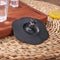 Torx Silicone Cup Cover Heat-resistant Leak Proof Cartoon Lid (Black Cat)