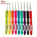 9pcs Multi Colour Crochet Hooks Yarn Knitting Needles F5K1 Tool C3J8 T4P7 R8J2