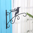 Wrought Iron Hanging Flower Pot Basket Decorative Hanger Brackets (Bird) Newly