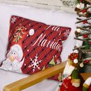 Merry Christmas Retro Print Pillowcase Throw Pillow Case Home Ornaments Gift