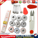 22pcs/set Bobbins Spools Ruler Scissors Pins Needle Threader Sewing Tools Newly