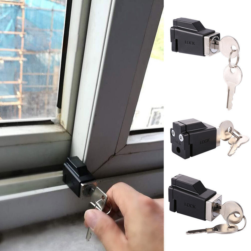 Aluminum Alloy Child Safety Sliding Window Restrictor Lock with 2 Keys