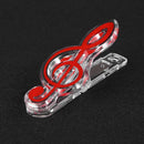 Plastic Musical Note Letter Paper Clip Piano Sheet Spring Holders (Red)