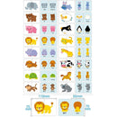 32pcs Iron Box Early Educational Cards Baby Enlightenment Toys (Animal) Newly