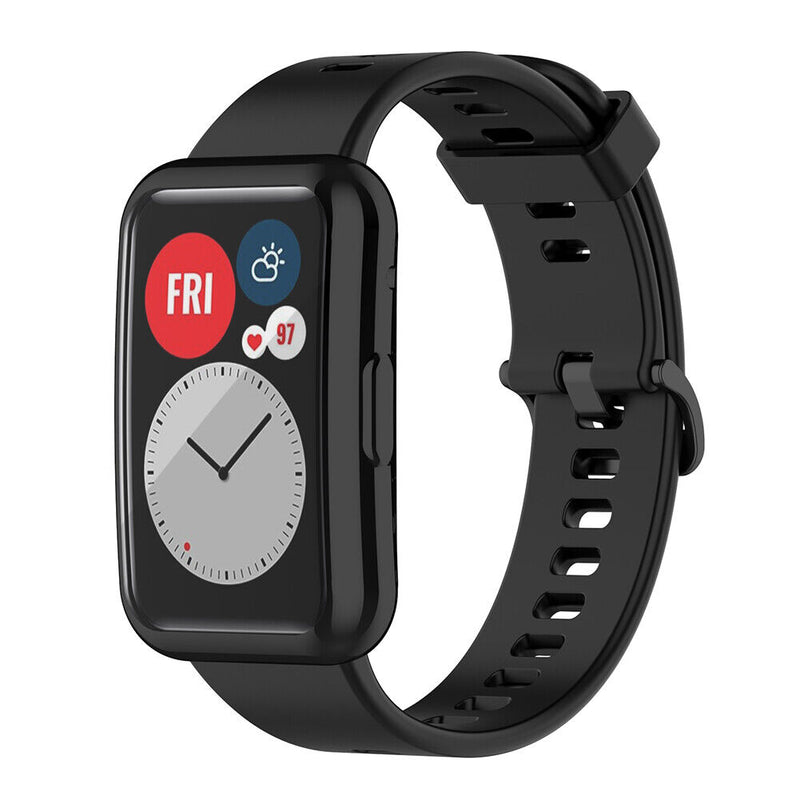 TPU Protector Case Anti Scratches Full Cover for Huawei Watch Fit (Black) Newly
