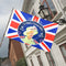 Queen Platinum Jubilee Flag - Polyester Queen Elizabeth Party Flag 5ft X 3ft