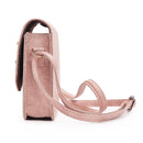 Retro Women Messenger Crossbody Handbag PU Simple Mini Shoulder Bag/Pink