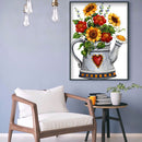 Sunflower Spray Full Round Drill Mosaic Diamond Painting Picture of Rhinestone