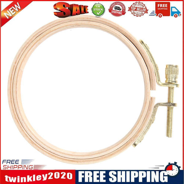DIY Wooden Cross Stitch Frame Needlework Hoop Ring Embroidery Tool(7.5cm)