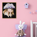 14CT Full Cross Stitch Purple Hat Lady Stamped DIY Embroidery Kits Crafts