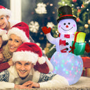 Rotate LED Luminous Inflatable Snowman Air Pump Christmas Holiday Party Ornament