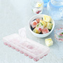 Silicone Ice Cube Tray Molds Flip Cover for Refrigerator Whisky (A Pink) Newly