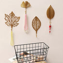 Home Decoration Leaf Shape Wall Hanger Wrought Iron Hook Hanging Storage Rack