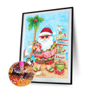 Diamond Santa Claus Full Round Drill Rhinestone Picture