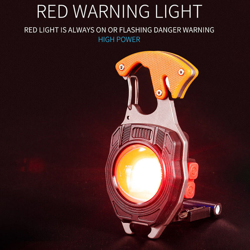 3 Gears Cob Work Lights Waterproof Rechargeable Flashlight Outdoor Camping Tool