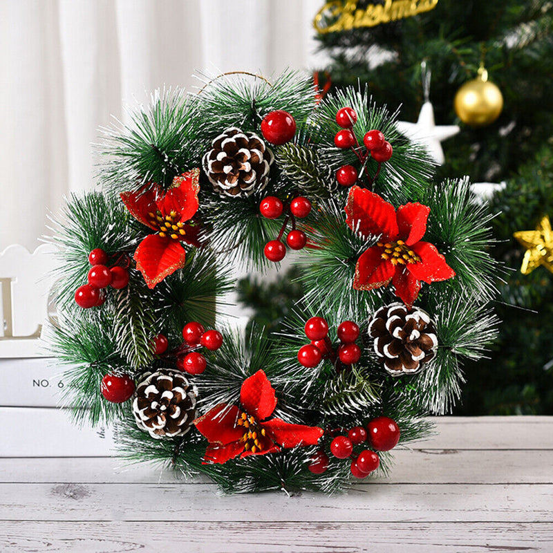 Exquisite Garland Decorative Wreath Door Hanging Christmas Tree Decor (C) Newly
