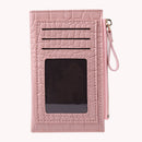 Fashion Hit Color Mini Coin Purse Wallet Alligator Pattern Women PU Card Hold