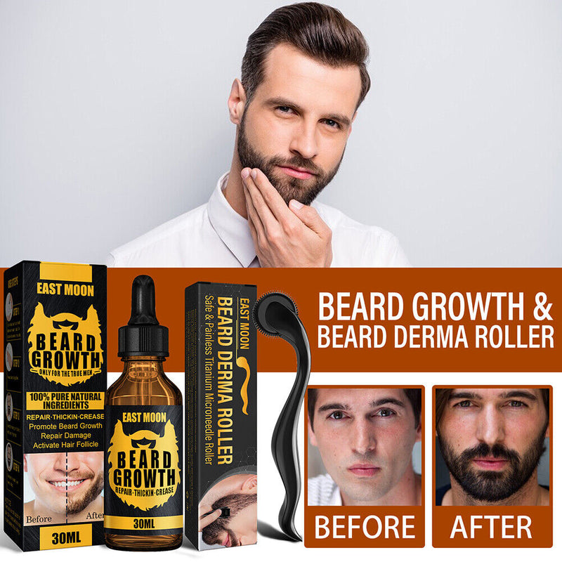 Men Beard Growing Essential Oil Promote Facial Blood Circulation Anti Hair