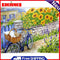 Sunflower Yard Oil Paint By Number DIY Coloring Picture Kits for Adults Children