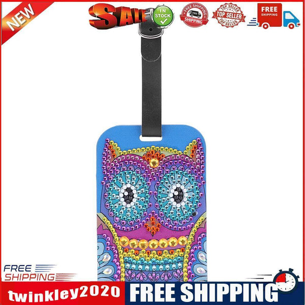 DIY Special Shaped Diamond Painting Bird Pattern Leather Boarding Pass