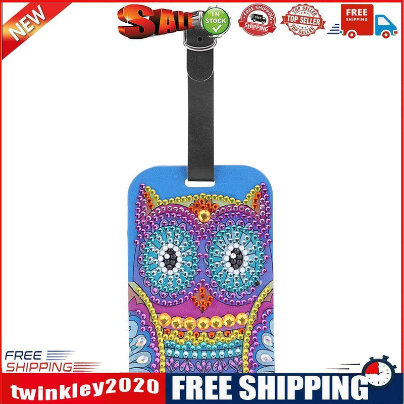 DIY Special Shaped Diamond Painting Bird Pattern Leather Boarding Pass