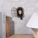 Outdoor Ornament Yard Wall Art Tree Sculpture Elf Window Dwarf Statue Gnome