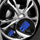 4pcs Auto Bicycle Tire Valve Caps Dust Covers for Schrader Valve (Blue) Newly