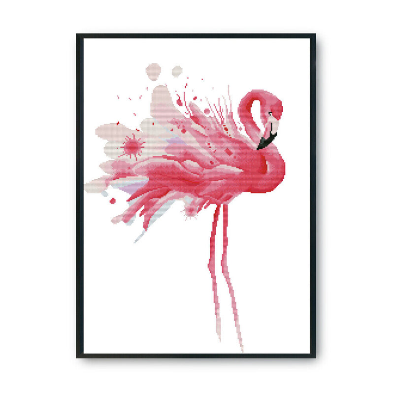 Needlework Kit Pink Animal Stamp DIY Living Room Wall 11CT Handmade Cross Sti