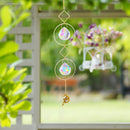 Hanging Moon Sun Heart Ball Light Catcher Crystal Outdoor Wind Chime (66) Newly