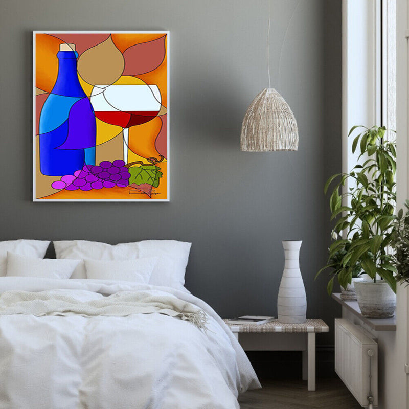 Wine and Grape Oil Paint By Numbers Kits Canvas Drawing DIY Coloring Picture Art