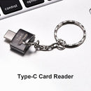 USB Type-C to TF Card Reader OTG Adapter for Mobile Phone Laptop (Black)