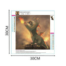 Dinosaur 5D Round Diamond Painting Embroidery DIY Needlework Cross Stitch/A