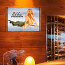 Flying Fortress Girl Metal Sign Plate Posters Decor for Home Cafe Wall Painting