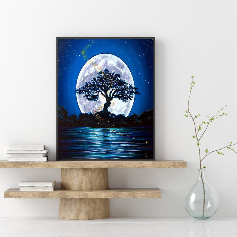 Oil Paint By Numbers Moon Coloring Picture Digital Drawing