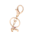 Animal Bird Key Chains for Car Rhinestone Bag Pendant Women Keyring(Pink)