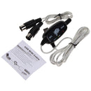6FT PC USB to MIDI Keyboard Interface Converter Cable Cord