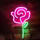 USB Powered Neon Sign Light Acrylic LED Wall Hanging Lamp Decor (Rose) Newly