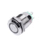 12mm 3V Waterproof Metal Button Auto-Reset Switch with LED Light(Green)