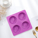 4 Cells Round Candle Mould Aromatherapy DIY Handmade Soap Cake Plaster Molds