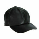 Black PU Flat Leather Sunshade Baseball Cap Trendy Hat Hop Men' Hip Korean W0N8